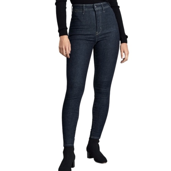 NWOT Everlane The Way High Skinny Jean in Dark Indigo Size 25 - Picture 2 of 9